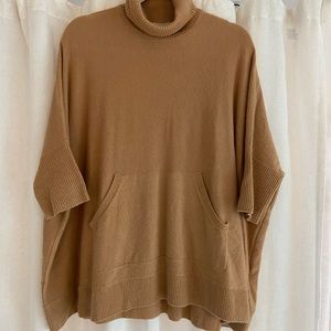 Perfect fall/holiday season 100% Cashmere cozy camel trapeze sweater! NEVER WORN